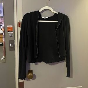 Cute black zip up!